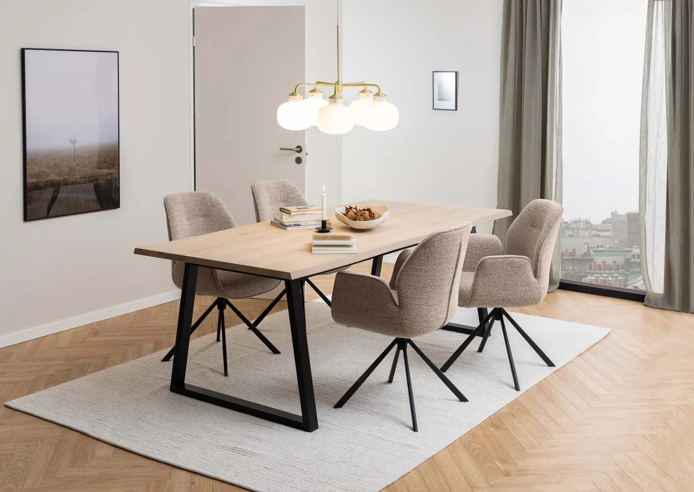 SÖÖGILAUD MALIKA 220X100XH75CM, HELE TAMM