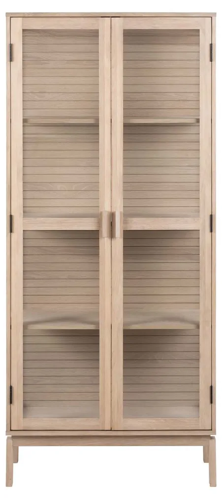 VITRIINKAPP LINLEY 80X40XH180CM, BEEŽ