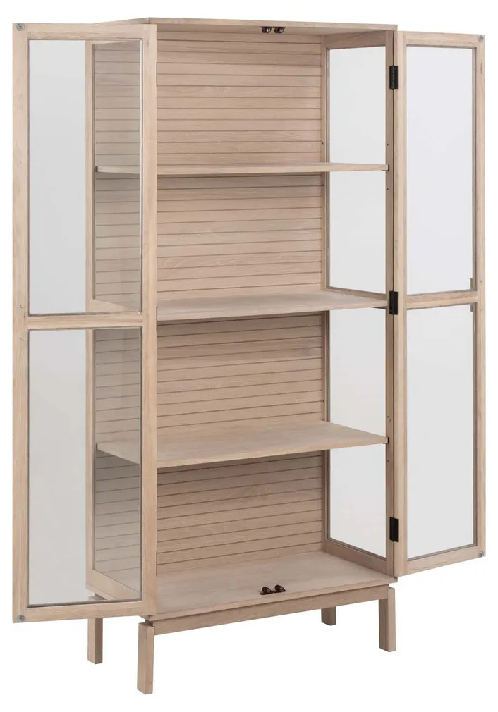 VITRIINKAPP LINLEY 80X40XH180CM, BEEŽ