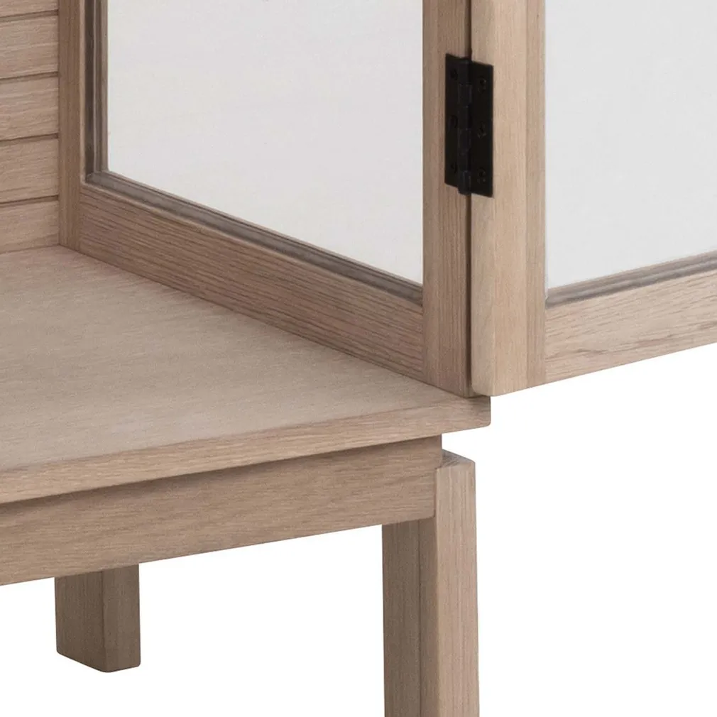 VITRIINKAPP LINLEY 80X40XH180CM, BEEŽ