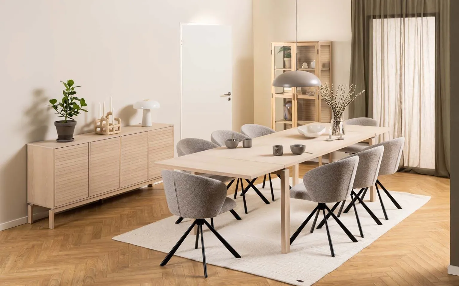 VITRIINKAPP LINLEY 80X40XH180CM, BEEŽ