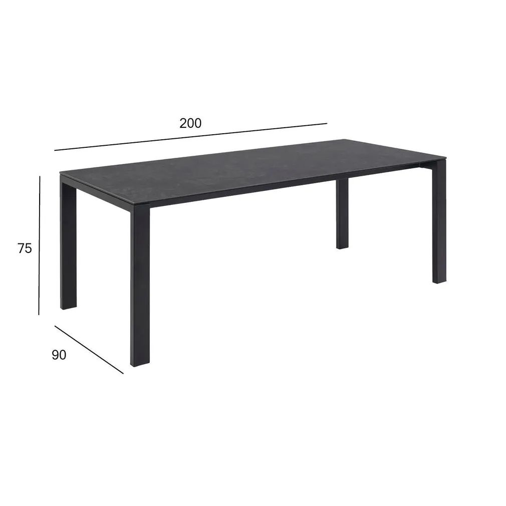 SÖÖGILAUD BRENTFORD 200X90XH75CM, MUST