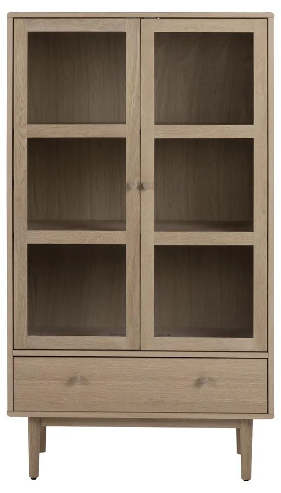 VITRIINKAPP ASTON 80X40XH144,8CM, HELE TAMM