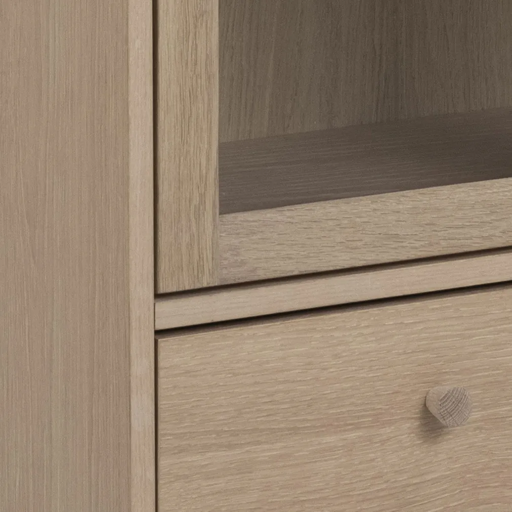VITRIINKAPP ASTON 80X40XH144,8CM, HELE TAMM
