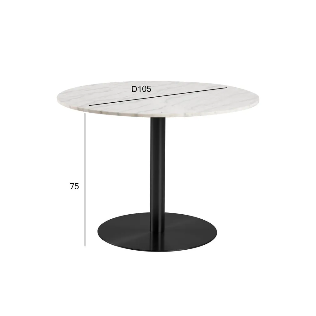 SÖÖGILAUD CORBY D105XH75CM, VALGE MARMOR
