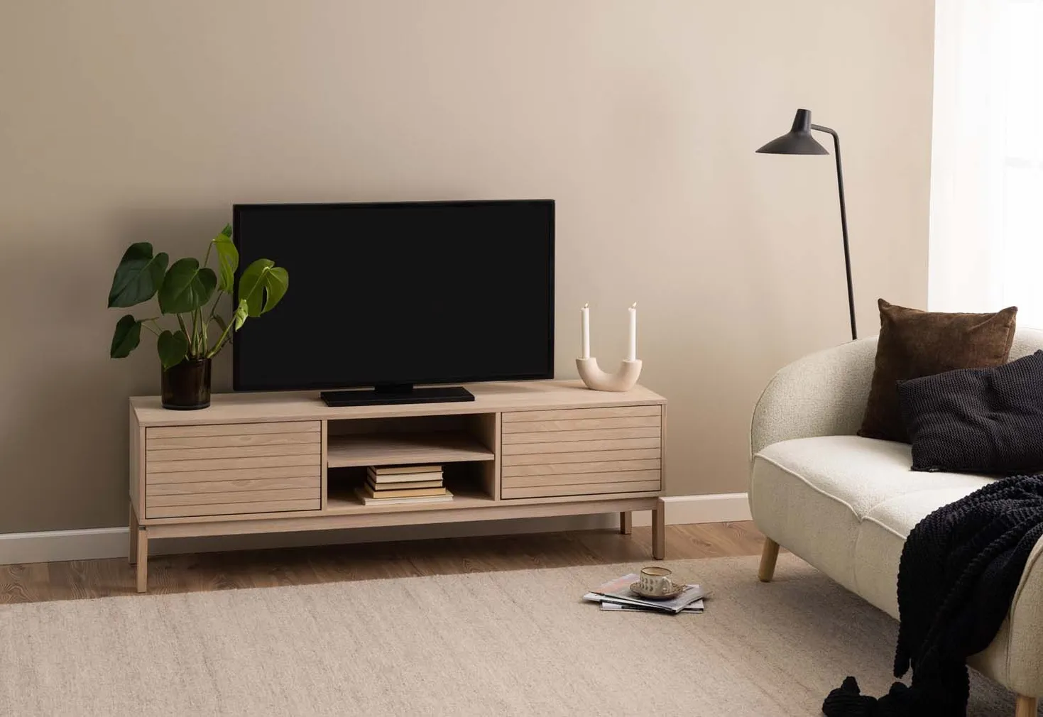 TV-LAUD LINLEY 160X40XH50CM, BEEŽ