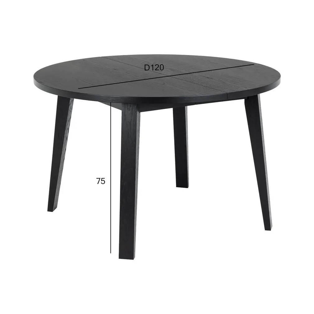 SÖÖGILAUD MALIKA D120XH75CM, MUST