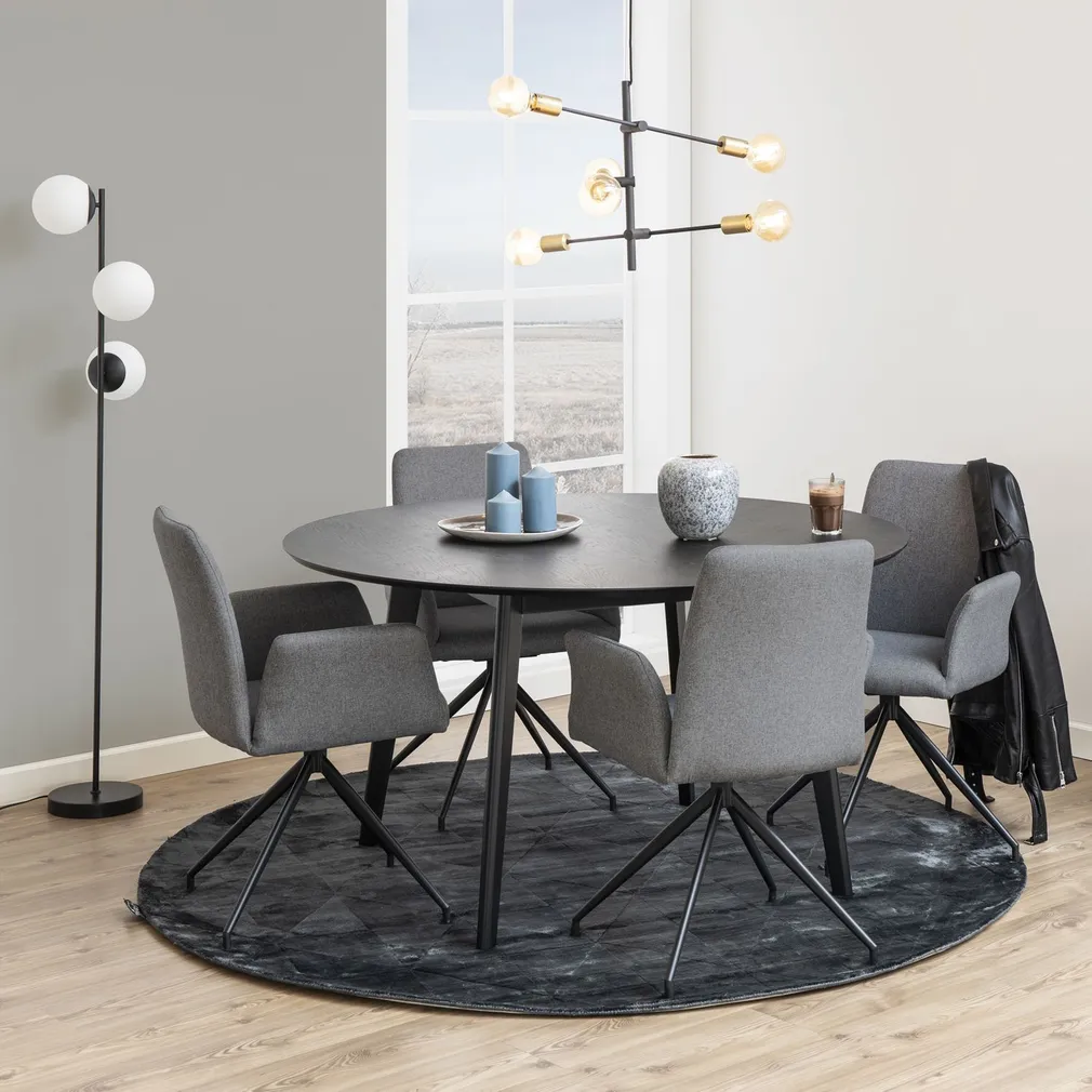 SÖÖGILAUD ROXBY D140XH76CM, MUST
