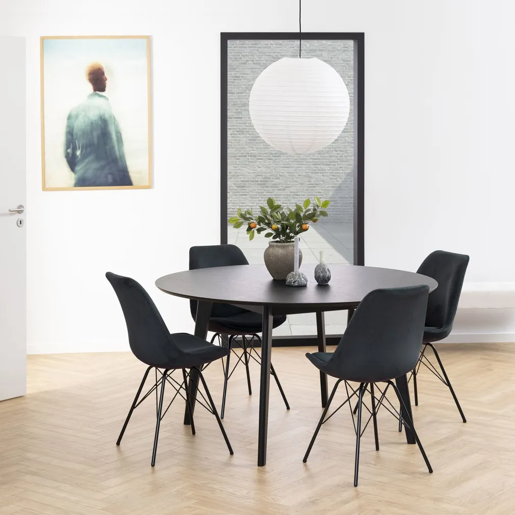 SÖÖGILAUD ROXBY D140XH76CM, MUST