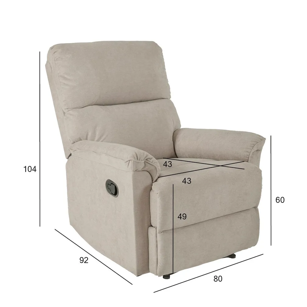 TUGITOOL GUSTAV MANUAALNE RECLINER, TAUPE