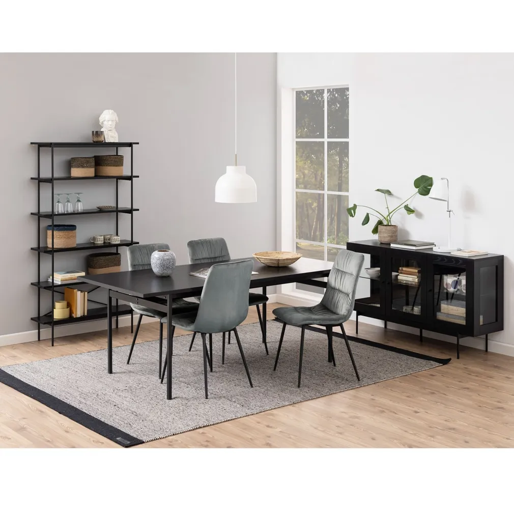 SÖÖGILAUD ANGUS 200X90XH74CM, MUST