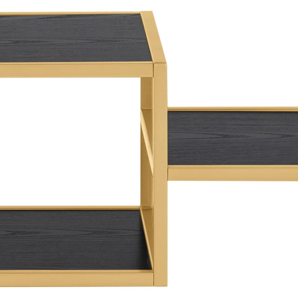 RIIUL SEAFORD 114X35XH78CM, MUST/KULDNE