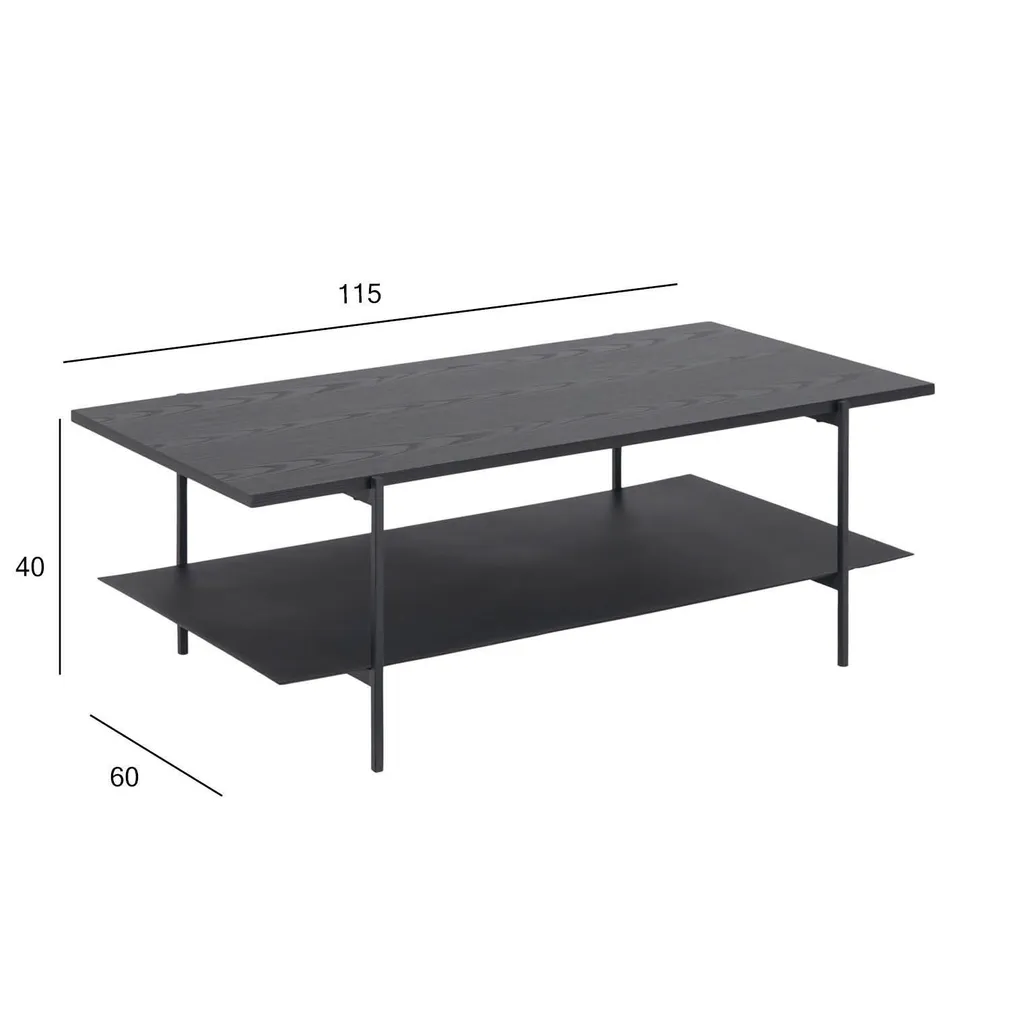 DIIVANILAUD ANGUS 115X60XH40CM, MUST