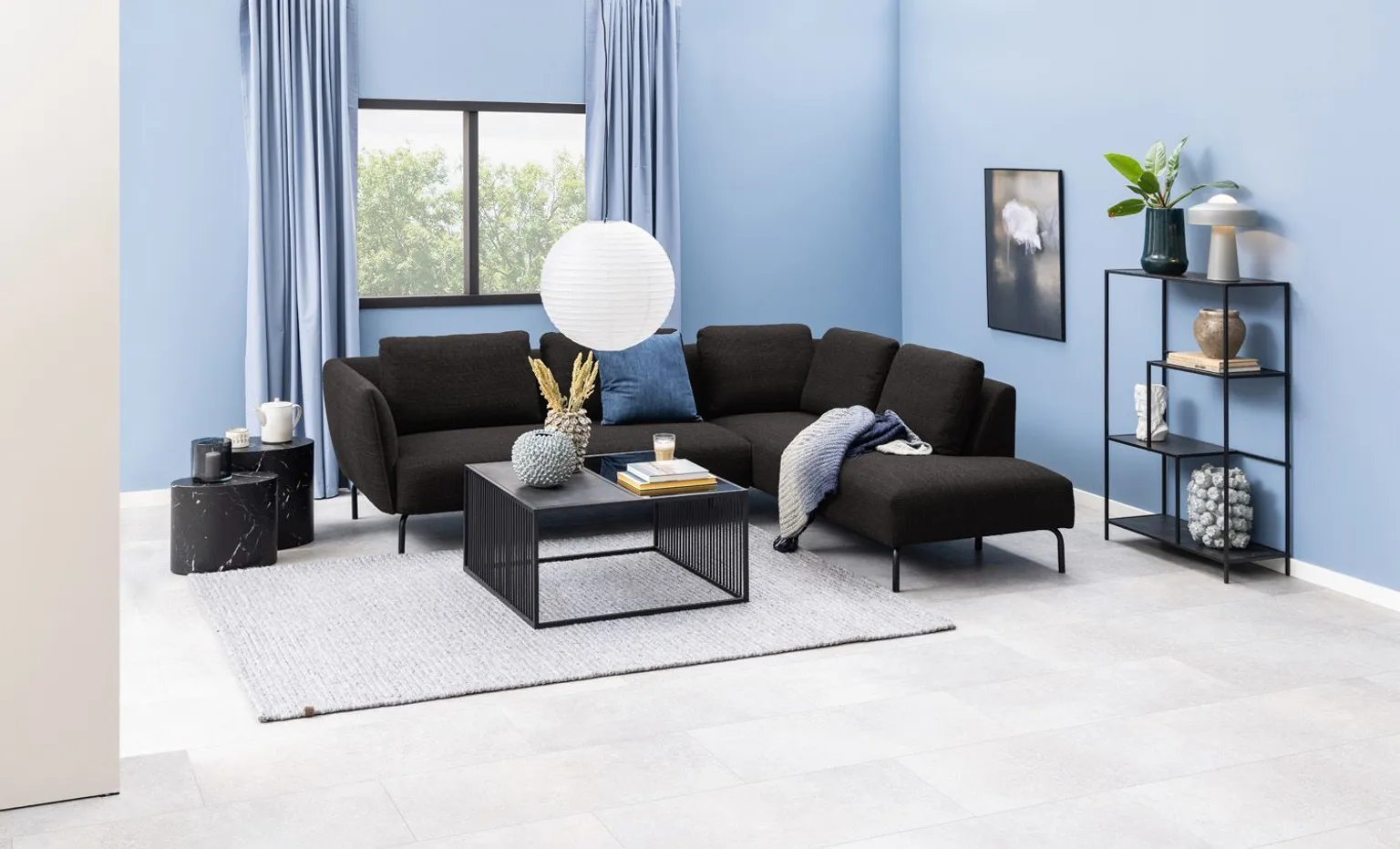 DIIVANILAUD STRINGTON 80X80XH40CM, MUST