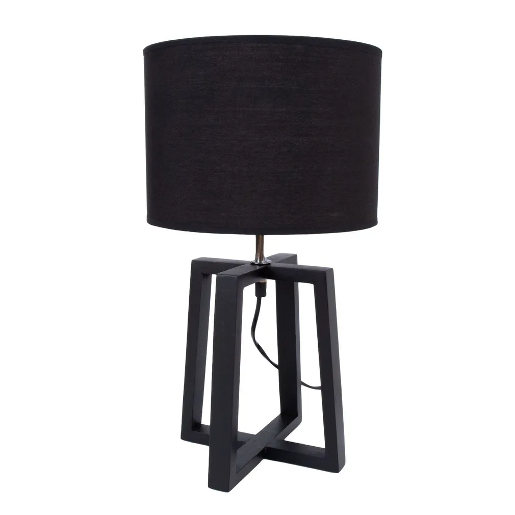 LAUALAMP WOODEN H44,5CM, TUMEHALL