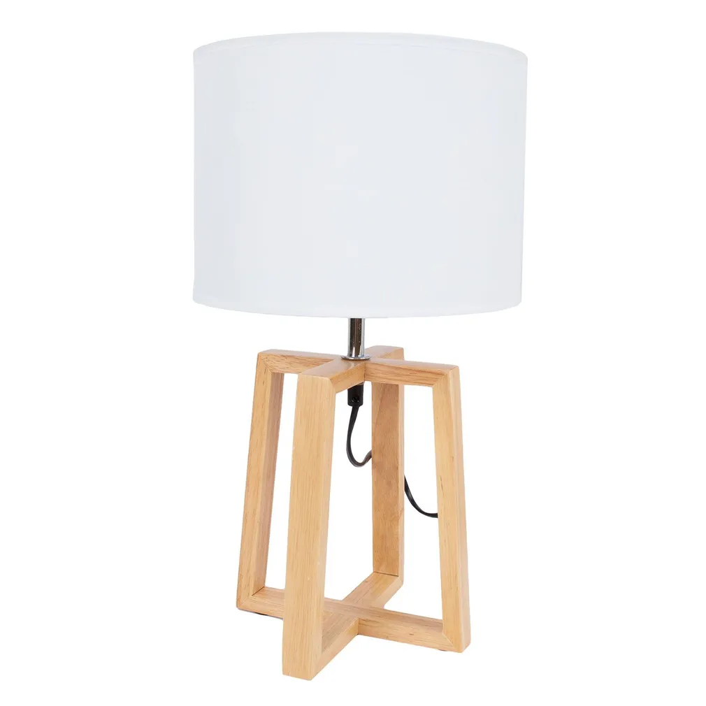 LAUALAMP WOODEN H44,5CM, VALGE