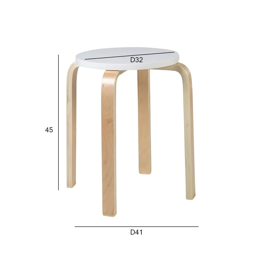 TABURET SIXTY-1 VALGE