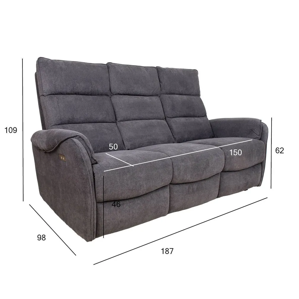DIIVAN BOWERS 3-KOHALINE ELEKTRILINE RECLINER