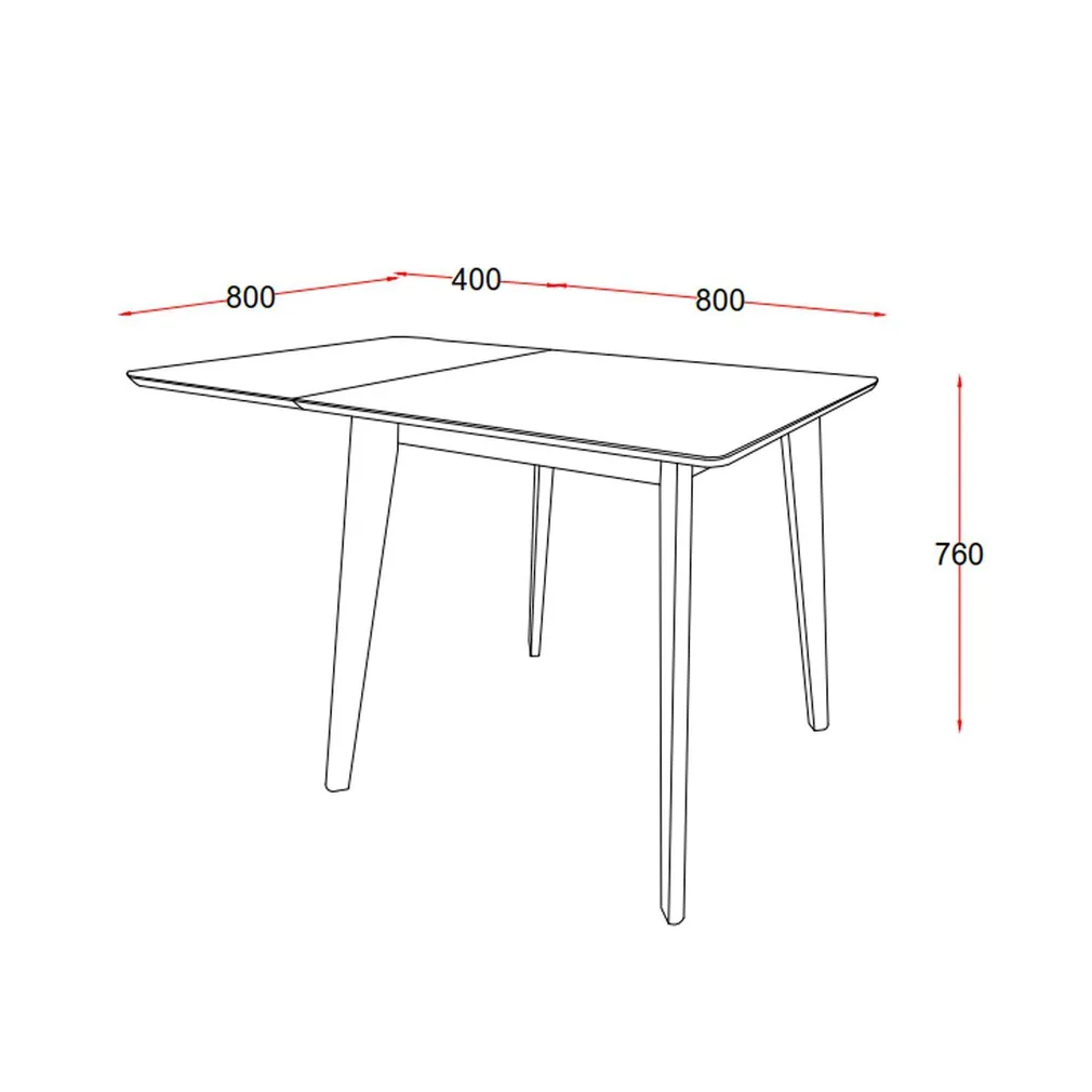 SÖÖGILAUD ROXBY 80/120X80XH76CM, VALGE