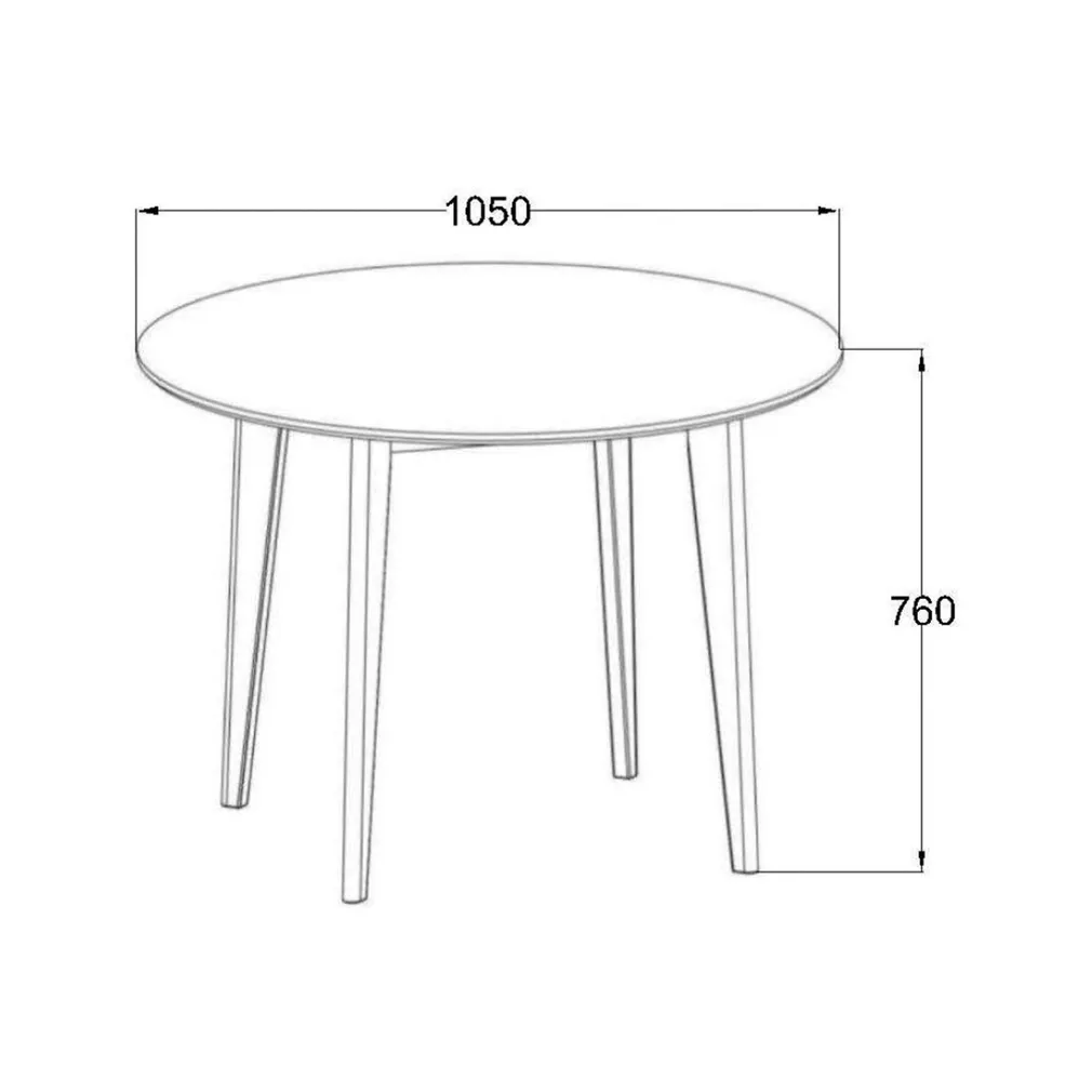 SÖÖGILAUD ROXBY D105XH76CM, MUST