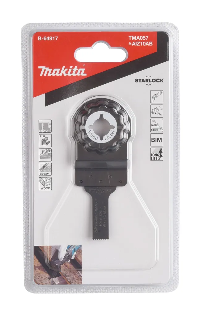 SAETERA MAKITA 10MM MULTITOOL TMA057 BIM STARLOCK, PUIT/METALL