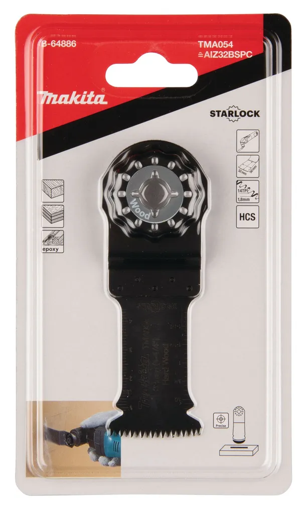 SAETERA MAKITA 32MM MULTITOOL TMA054 HCS STARLOCK, PUIT