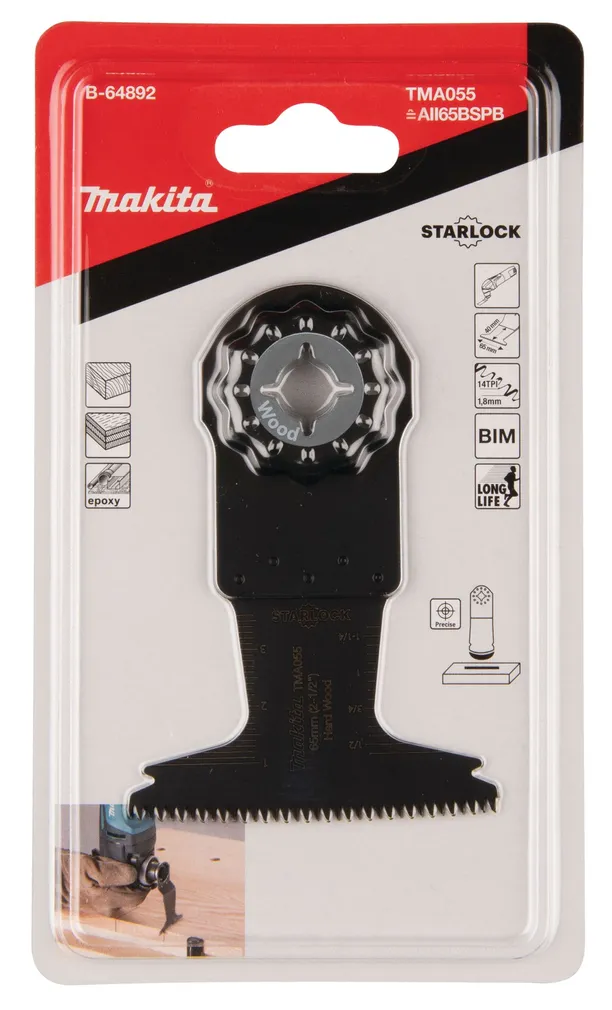 SAETERA MAKITA 65MM MULTITOOL TMA055 BIM STARLOCK, PUIT