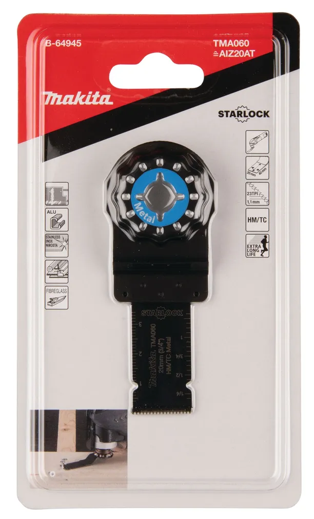SAETERA MAKITA 20MM MULTITOOL TMA060 HM STARLOCK, METALL