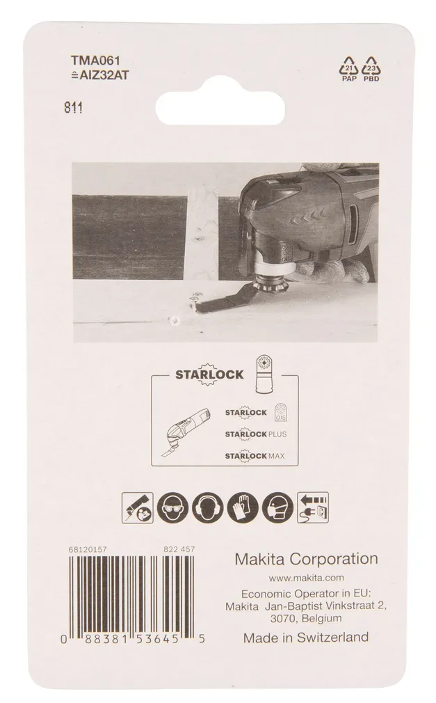 SAETERA MAKITA 32MM MULTITOOL TMA061 HM STARLOCK, METALL