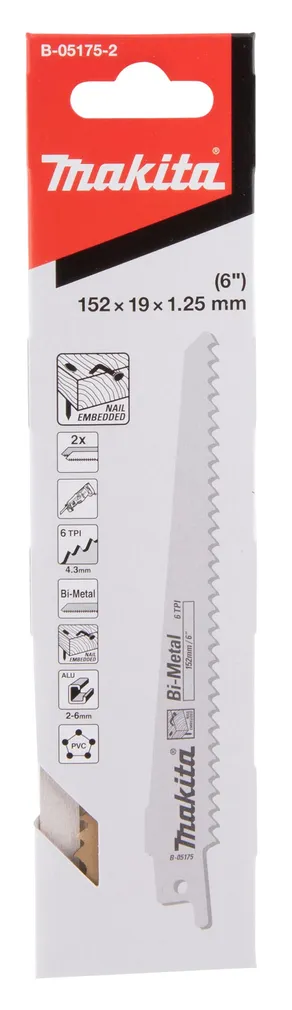 SAETERA MAKITA 152X1,25MM B-05175-2 BIM 2TK