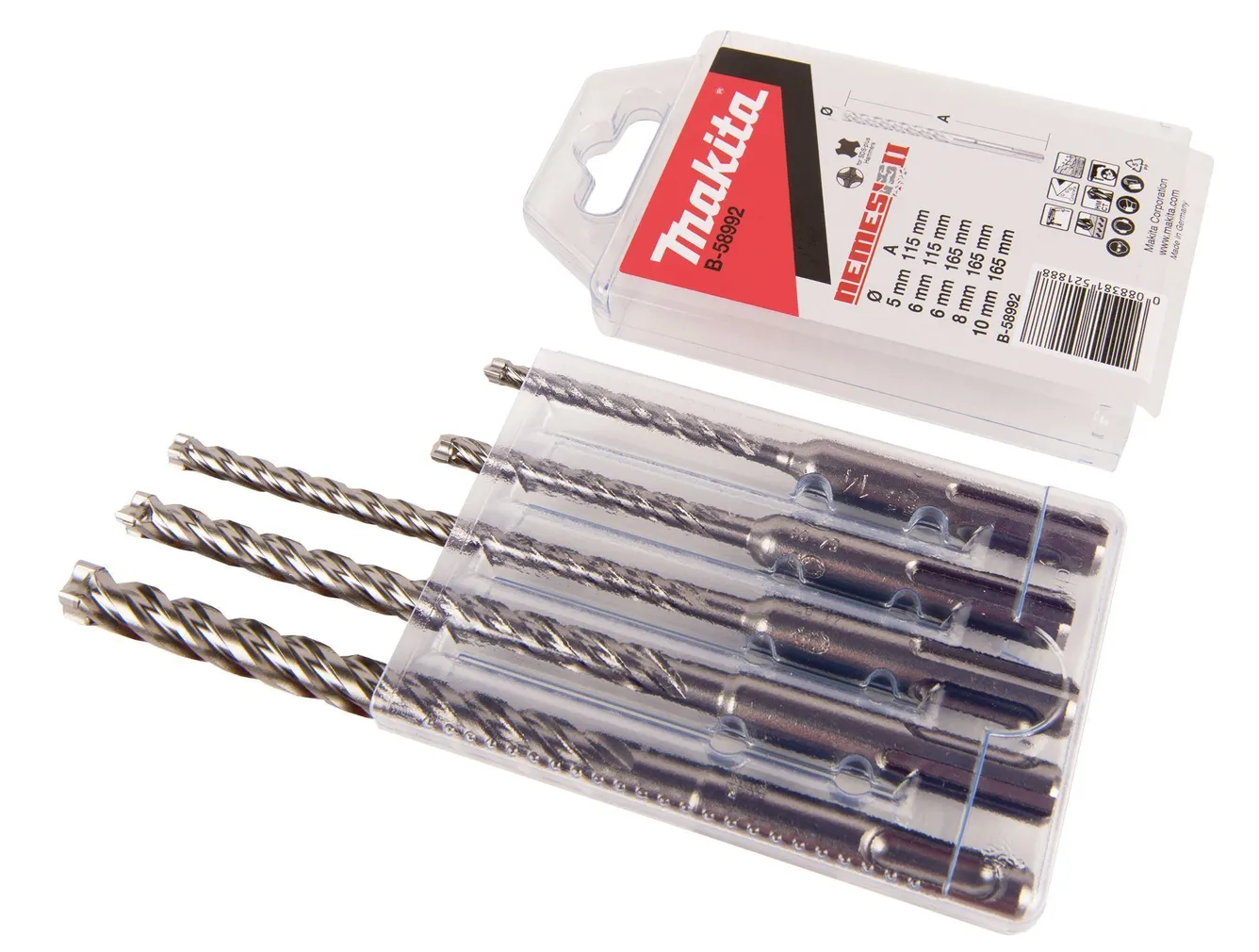 PUURIDE KOMPLEKT MAKITA SDS+ NEMESIS 2 B-58992 5-OSALINE