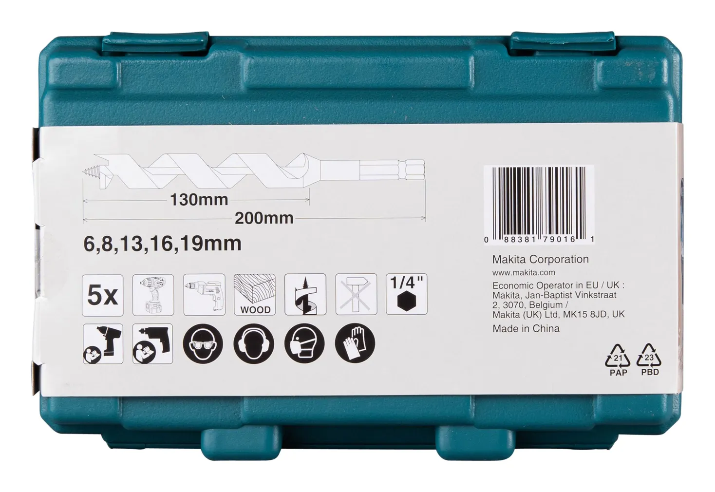 PUIDUPUURIDE KOMPLEKT MAKITA VEDAV D-75677 5-OSALINE