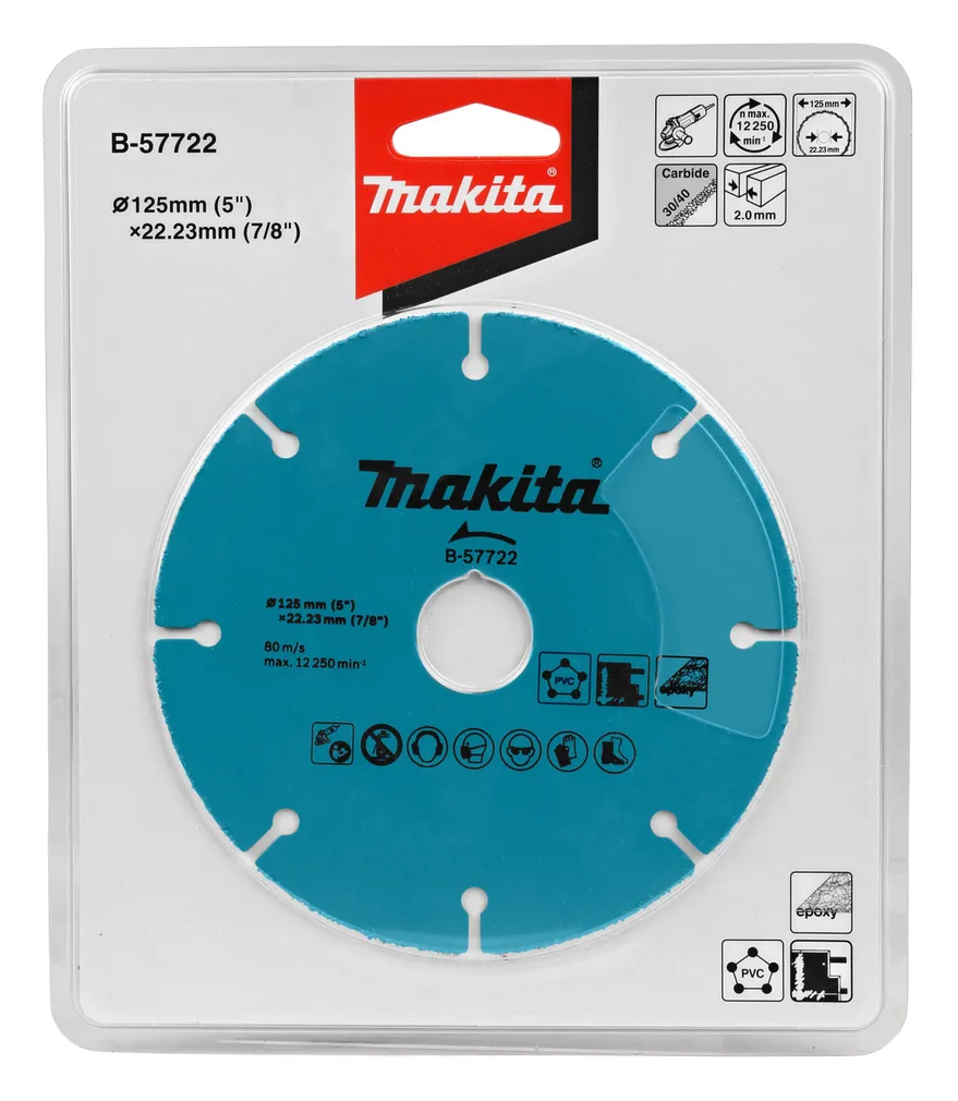 LÕIKEKETAS MAKITA 125MM B-57722 VOLFRAMKARBIID KATTEGA