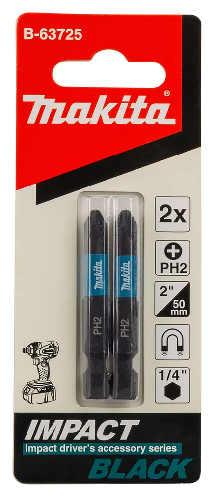 OTSIK MAKITA PH2 50MM B-63725 IMPACT BLACK 2TK