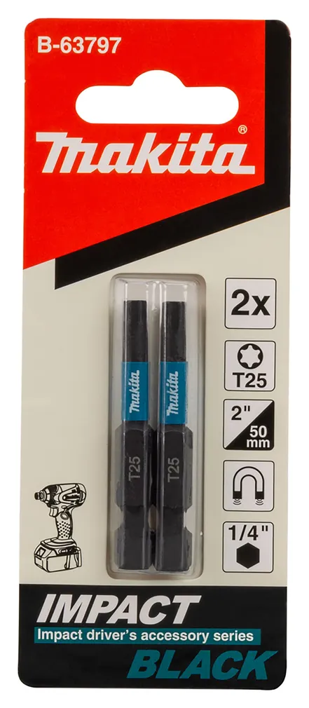 OTSIK MAKITA T25 50MM B-63797 IMPACT BLACK 2TK