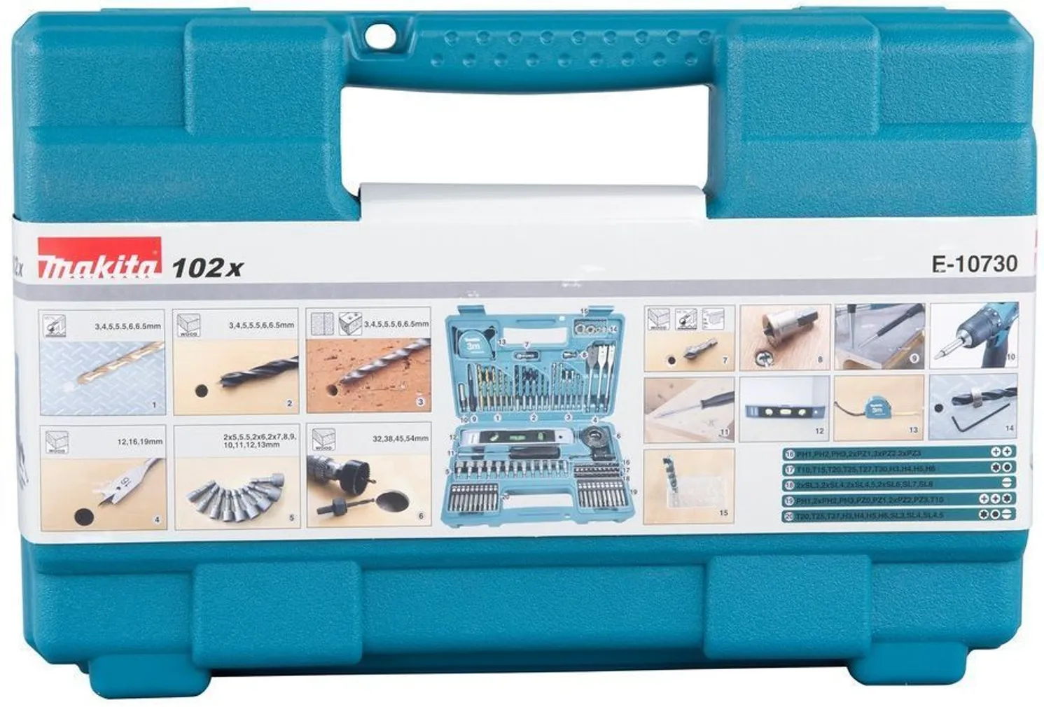 PUURIDE JA OTSIKUTE KOMPLEKT MAKITA 102-OSALINE