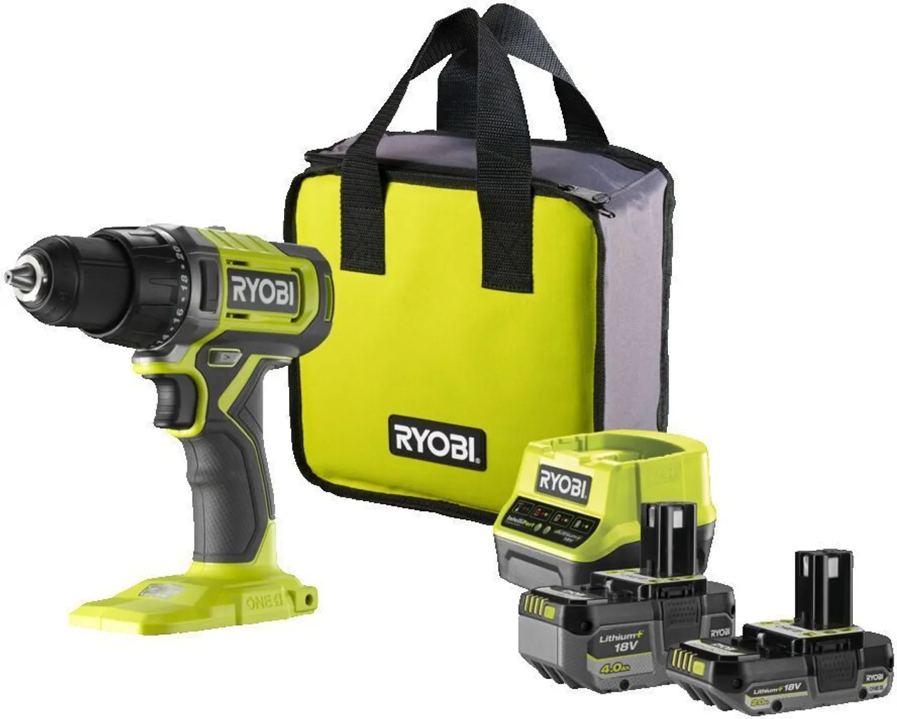 AKUTRELL RYOBI RDD18-2C42S 18V ONE+ 2,0+4,0AH AKUD+KIIRLAADIJA