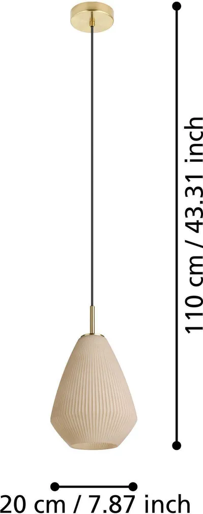 RIPPVALGUSTI EGLO CAPRAROLA E27 1X40W VASKJAS/LIIVAKARVA
