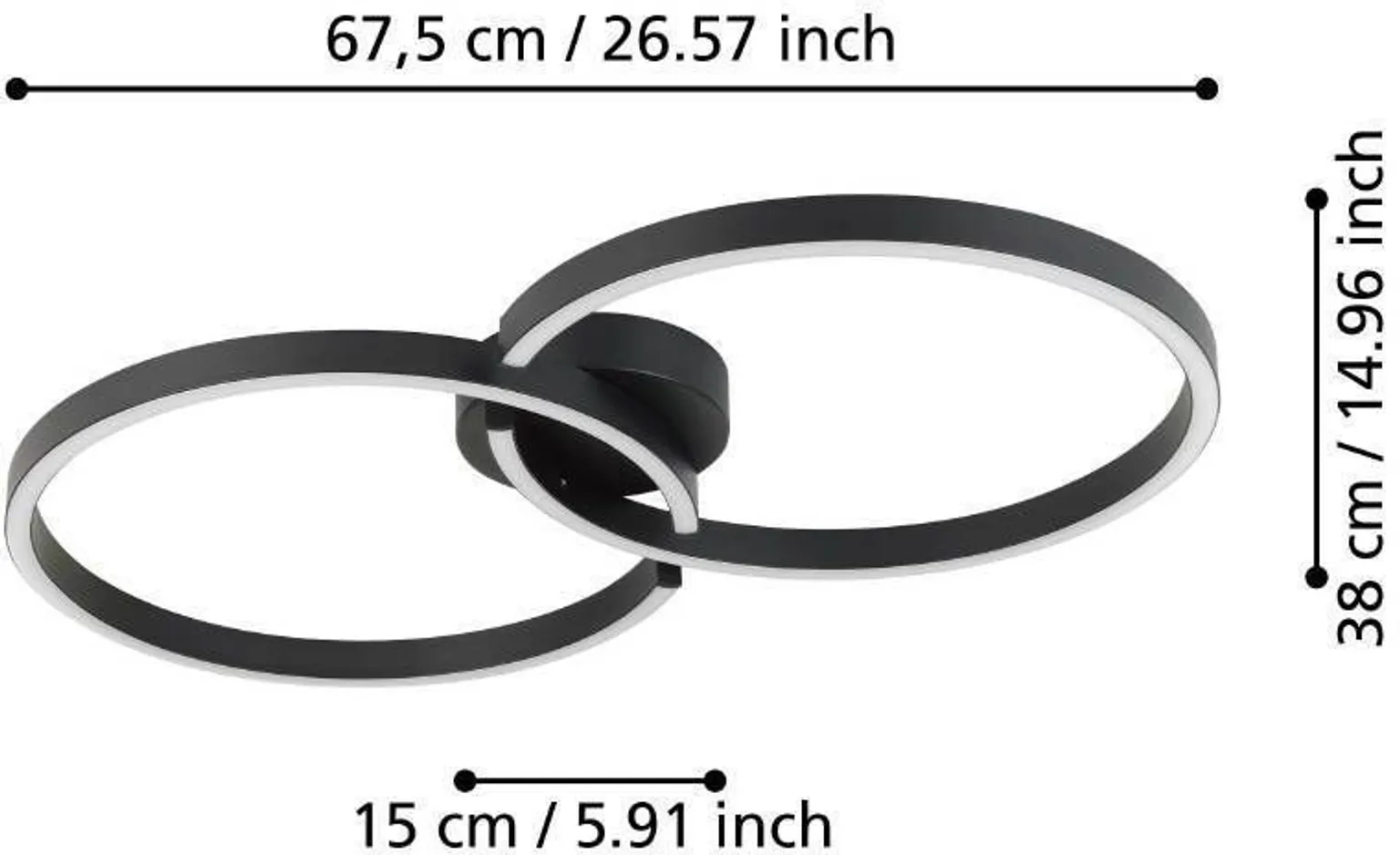 LAEVALGUSTI EGLO AMANDOLO LED-CCT/RGB MUST