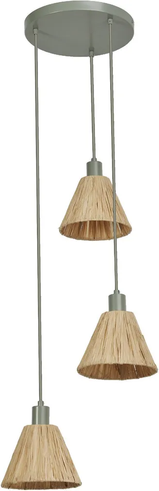 RIPPVALGUSTI LEDVANCE RAFFIA PLATE 3XE27 ROHELINE