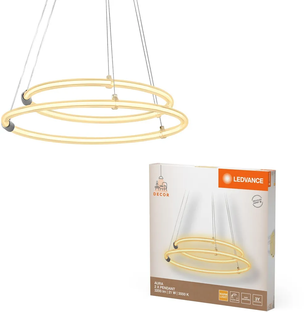 RIPPVALGUSTI LEDVANCE AURA 2X 21W 830 CLICK DMI