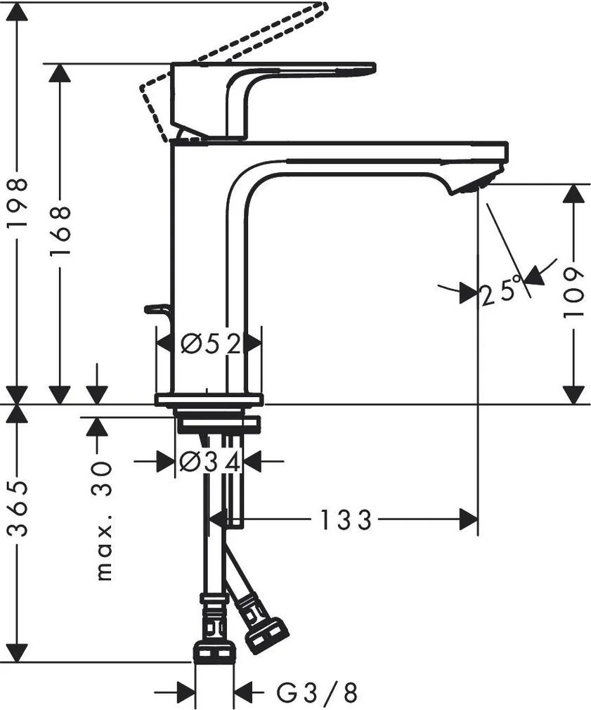 VALAMUSEGISTI HANSGROHE REBRIS S 110 KROOMITUD