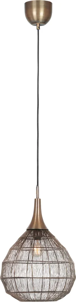 RIPPVALGUSTI TRIO SORAYA E27 42CM MATT MUST/ANTIIKMESSING