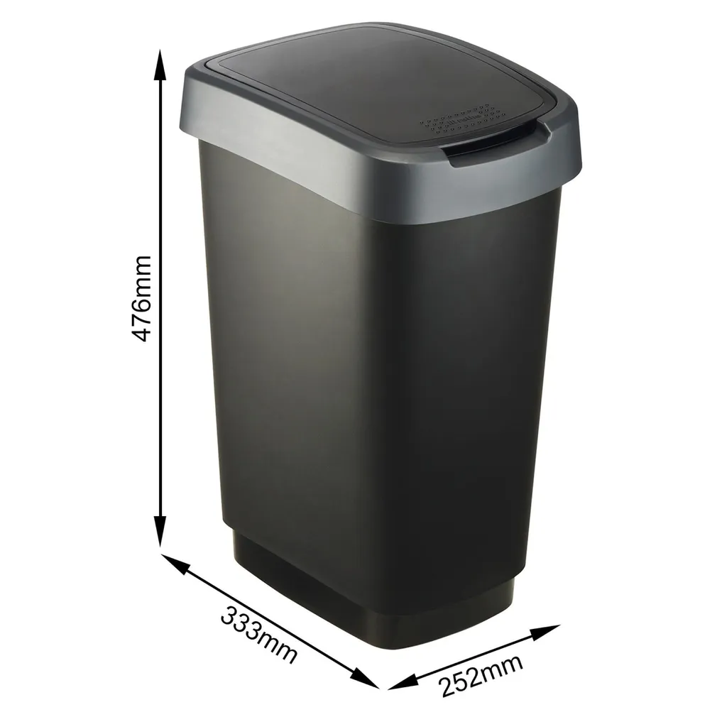 PRÜGIKAST TWIST KAANEGA MUST 25L