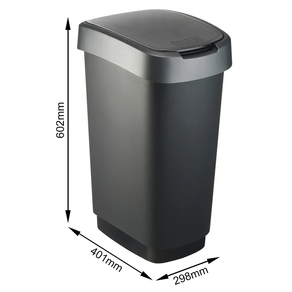 PRÜGIKAST TWIST KAANEGA MUST 50L