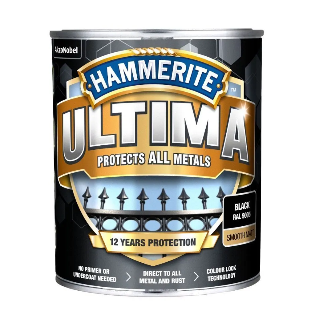 METALLIVÄRV HAMMERITE MATT MUST 0,7L