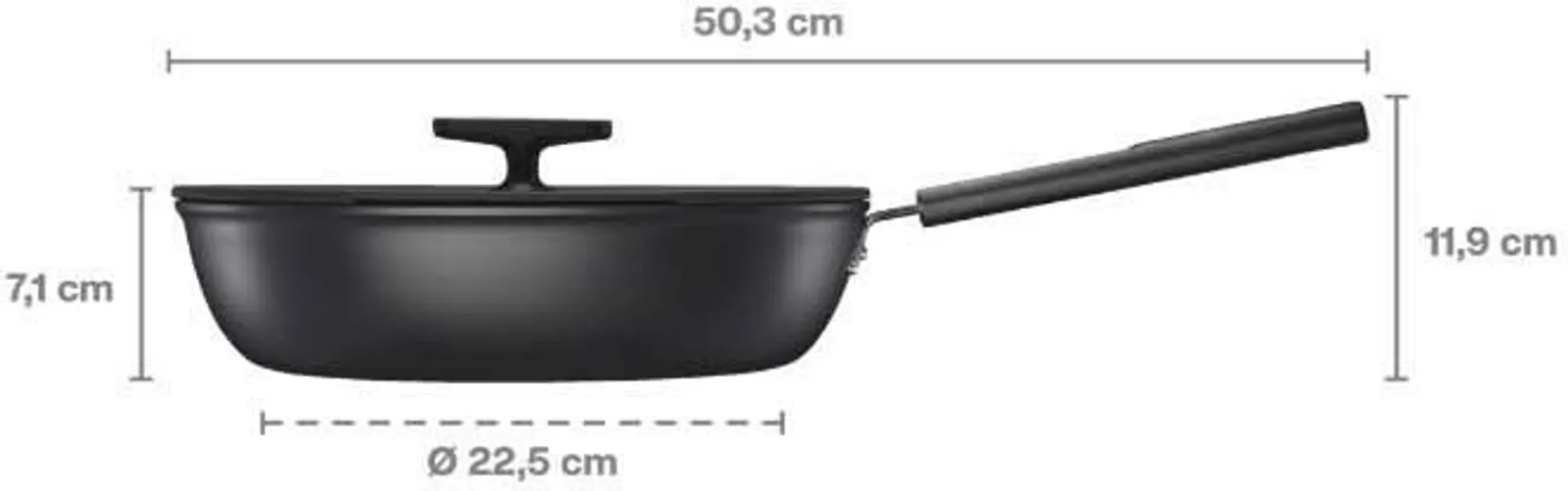 SAUTÉ PANN FISKARS HARD FACE 28CM