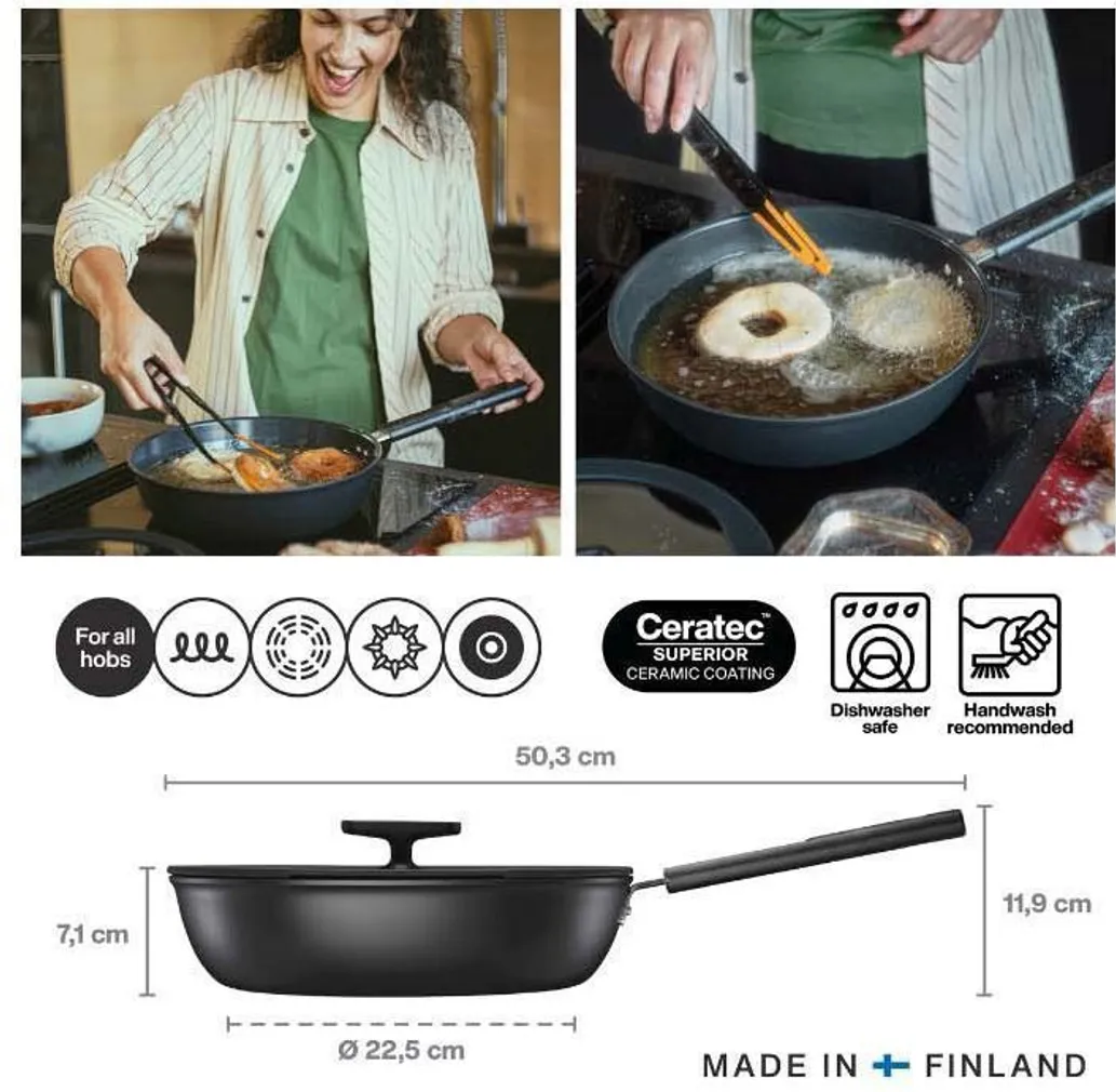 SAUTÉ PANN FISKARS HARD FACE 28CM