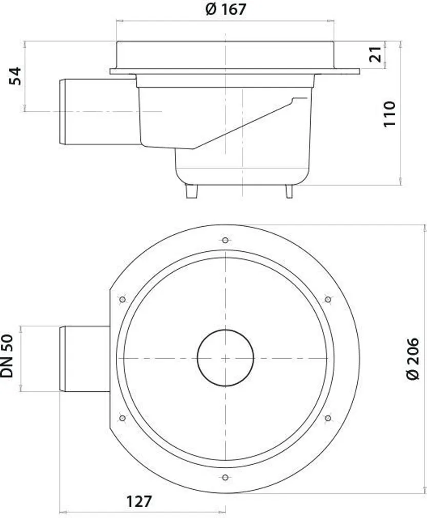 TRAPP VIESER DN50 MADAL HORISONTAALNE