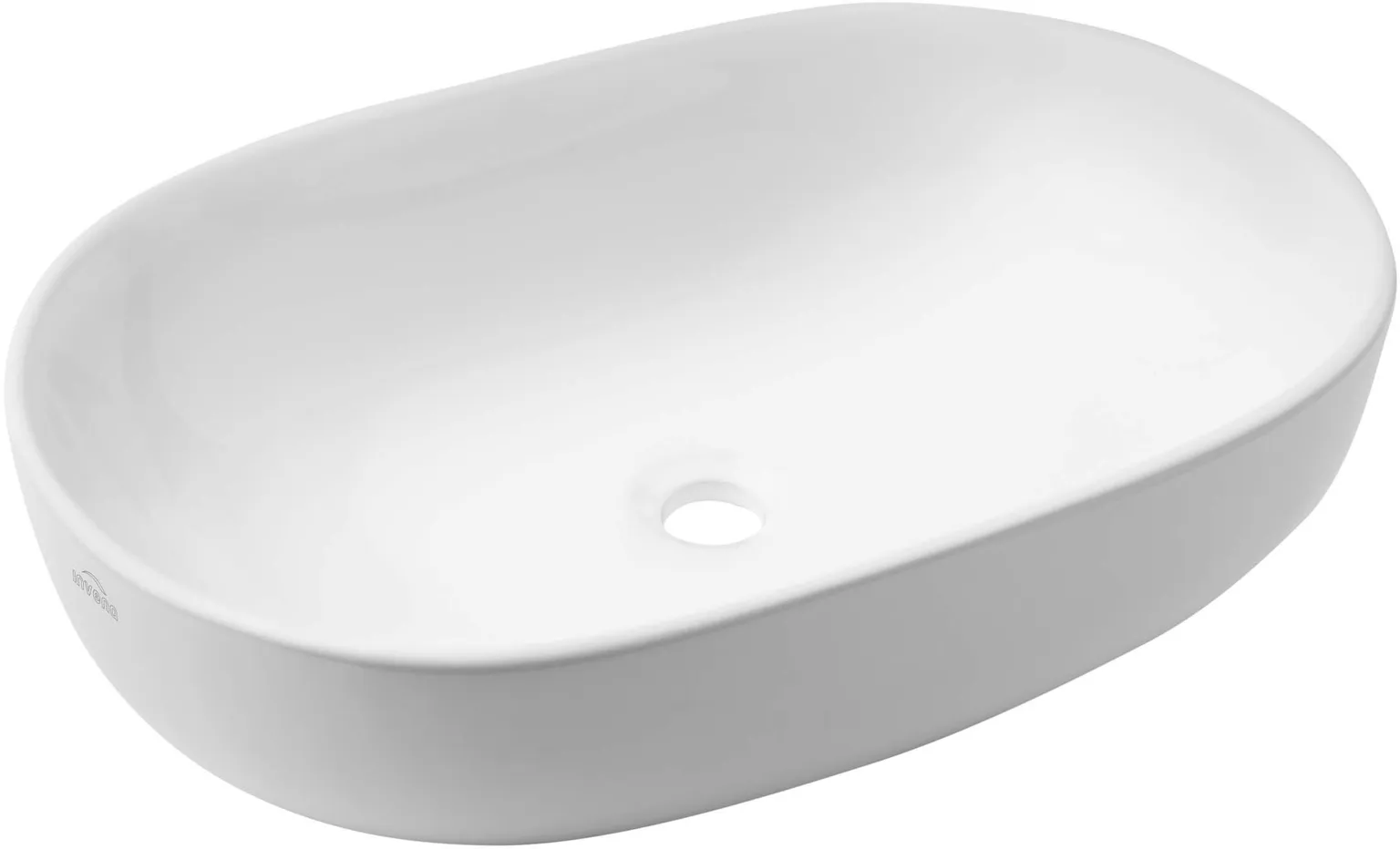 VALAMU INVENA KORFU 60X42CM PINNAPEALNE OVAALNE VALGE